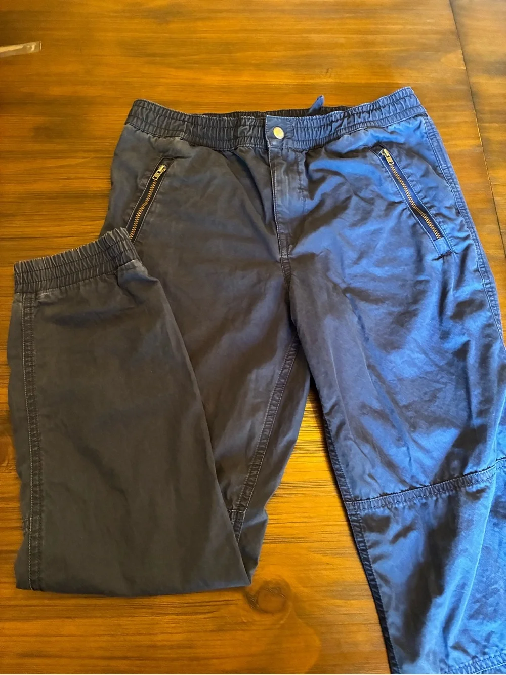Ralph Lauren Navy Zip-Pocket Casual Pants jogger style